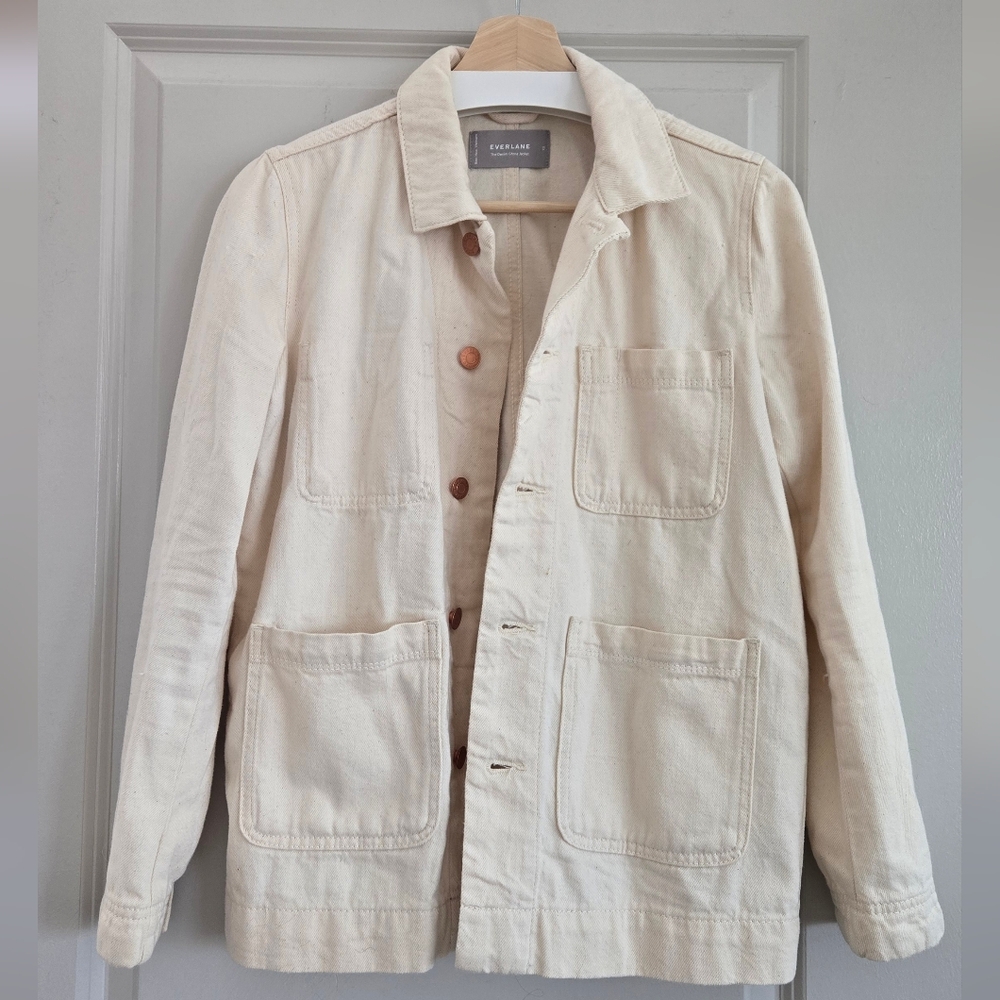Everlane Denim Chore Jacket in Bone